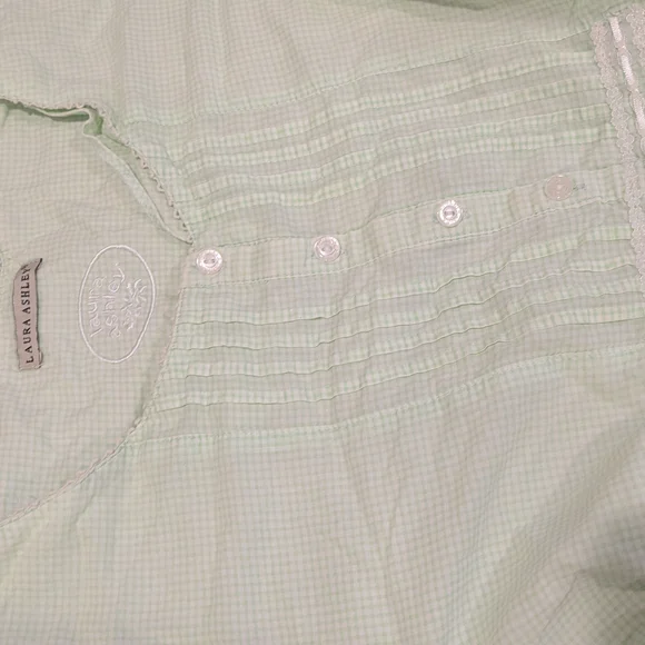 Laura Ashley Mint Green Button-Up Dress - Picture 4 of 4